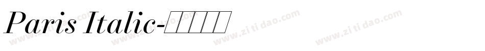 Paris Italic字体转换